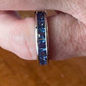 Simply Elegant Aqua Blue Fashion Ring, Size 5